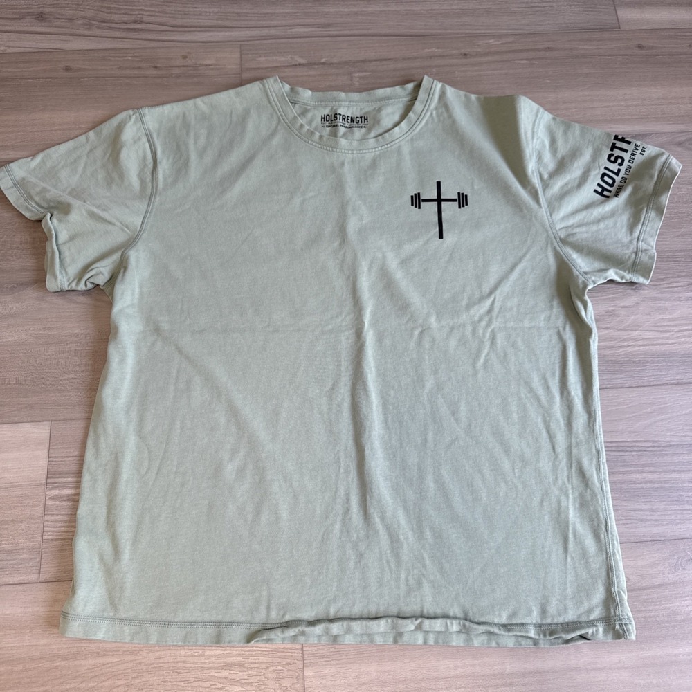 Holstrength Weightlifting Christian Green T-Shirt Size XL Optimal Performance